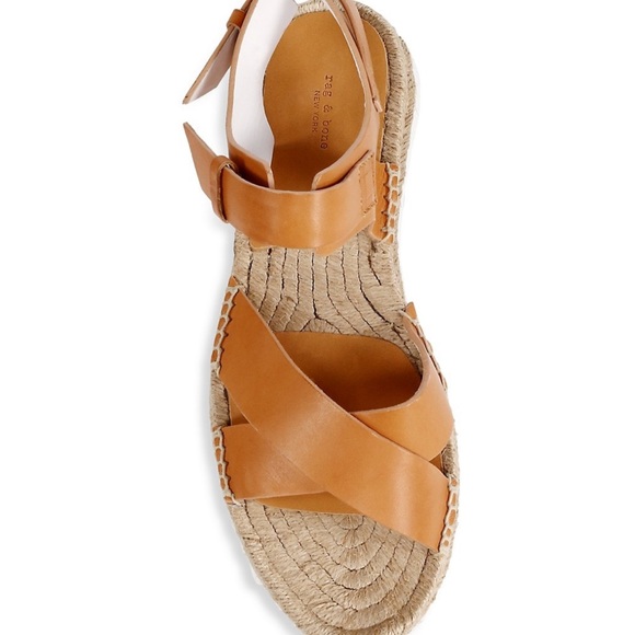 Rag & Bone 🍂🍁Giza Leather Espdrille Sandals Size 8.5 new - Picture 4 of 16